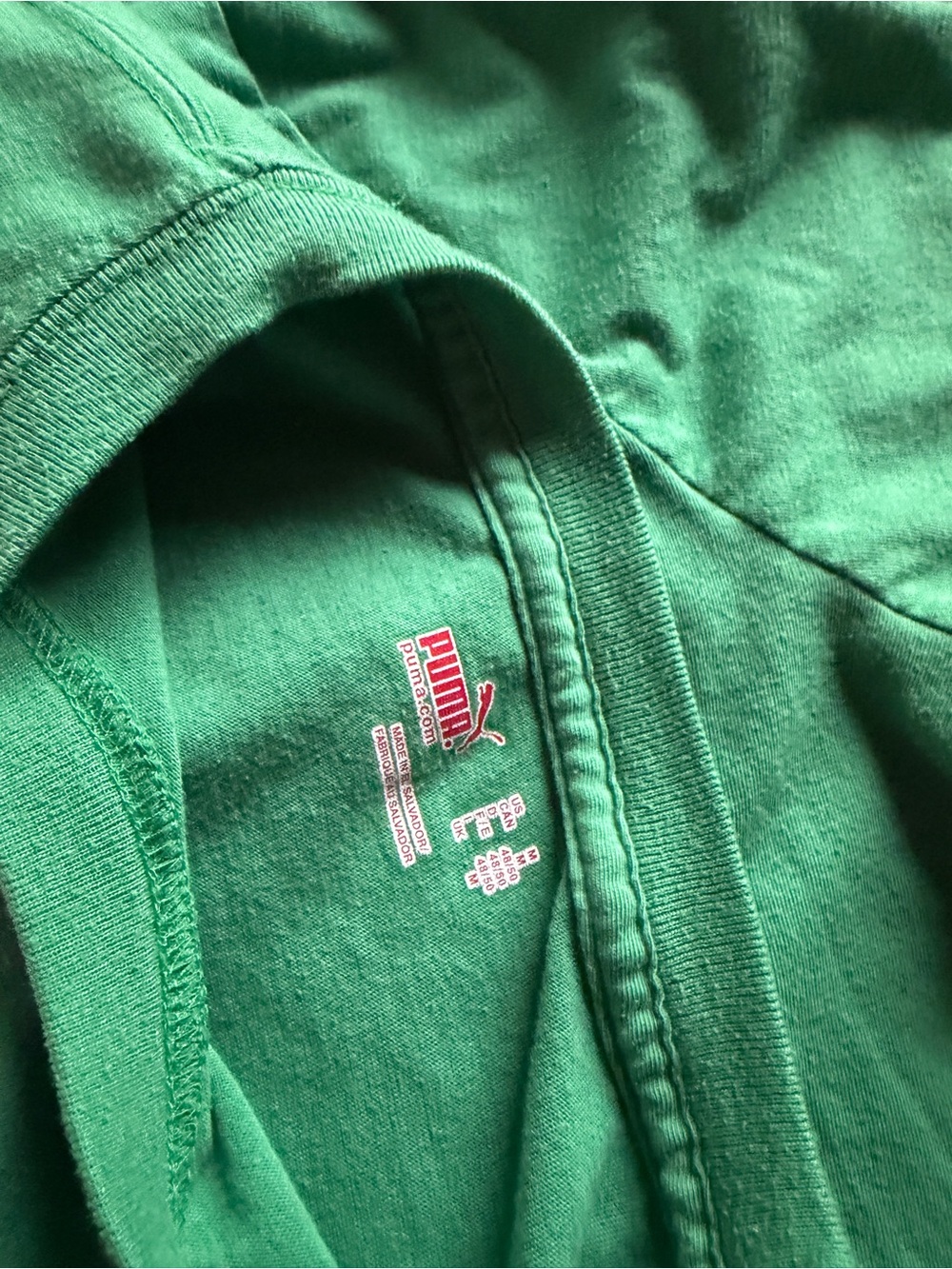 PUMA Green Crew Neck Short Sleeve Tee, perfect soft tee
